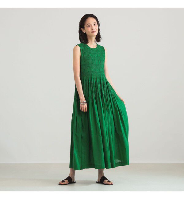 Demi-Luxe BEAMS 「ne Quittez pas / ボイル シャーリング ワンピース」|ワンピース|別注GREEN