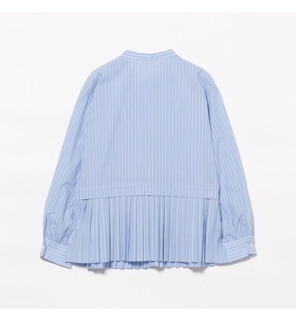 Ray BEAMS 「プリーツ キリカエ バンドカラー シャツ」|シャツ・ブラウス|