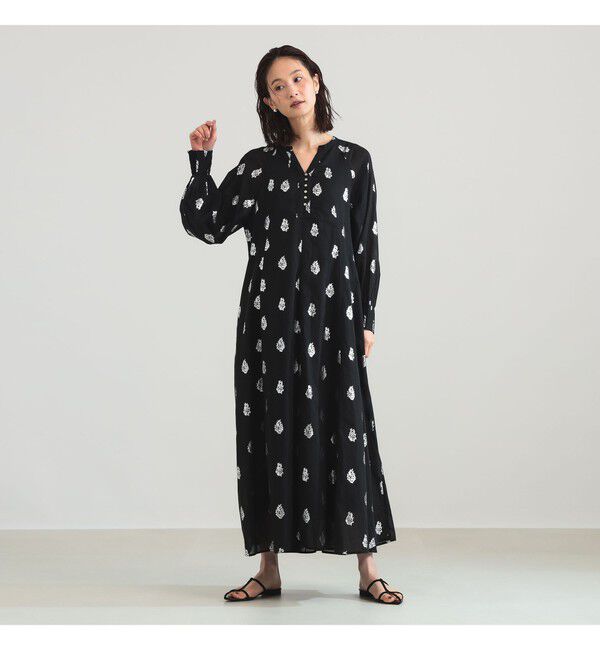 Demi-Luxe BEAMS 「ne Quittez pas / ボイル フラワー ロングスリーブ ワンピース」|ワンピース|