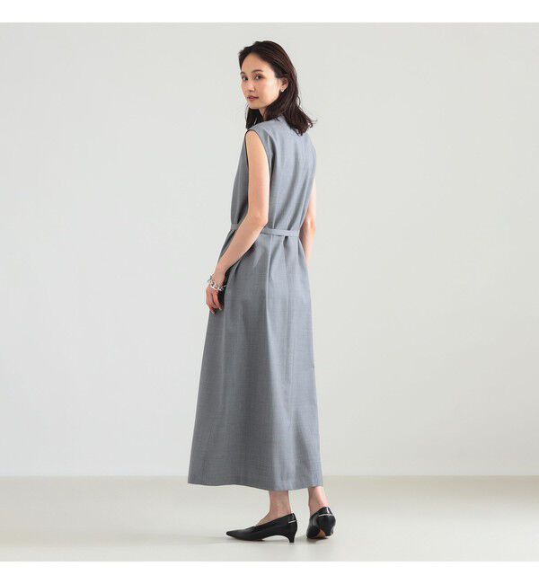 Demi-Luxe BEAMS 「ATON / ウール シルク ツイル ドレス」|ワンピース|