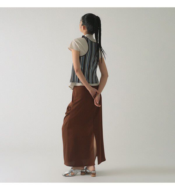 Ray BEAMS 「サテン ドレープ スカート」|スカート|