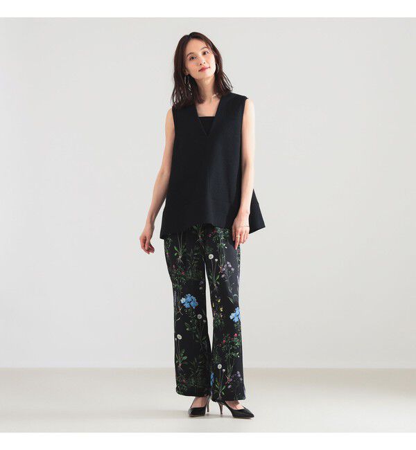 Demi-Luxe BEAMS 「ツイード フレア Vネック ジレ＊」|シャツ・ブラウス|