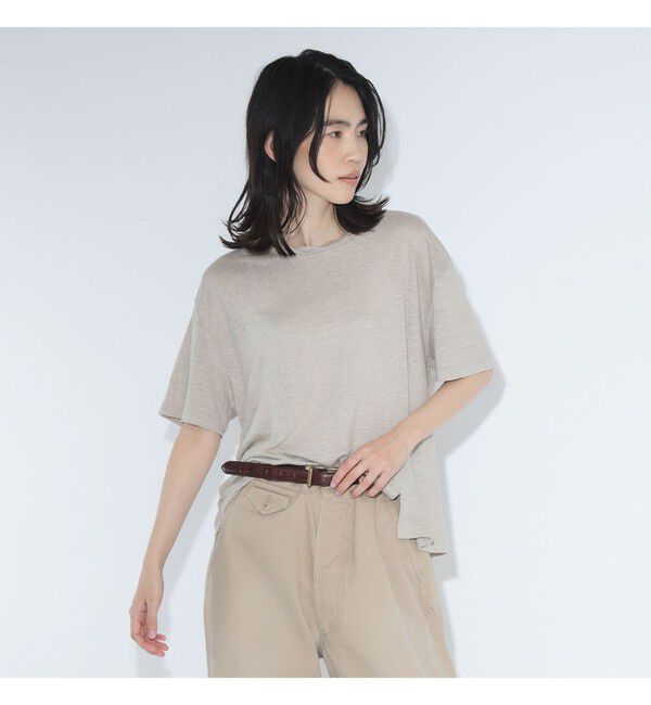 BEAMSBOY「ベルギー リネン ショートスリーブ」|Tシャツ・カットソー|BEIGE