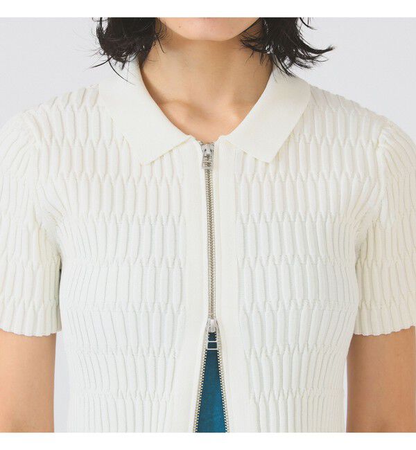 Ray BEAMS 「リブ ジップ ポロ カーディガン」|カーディガン|