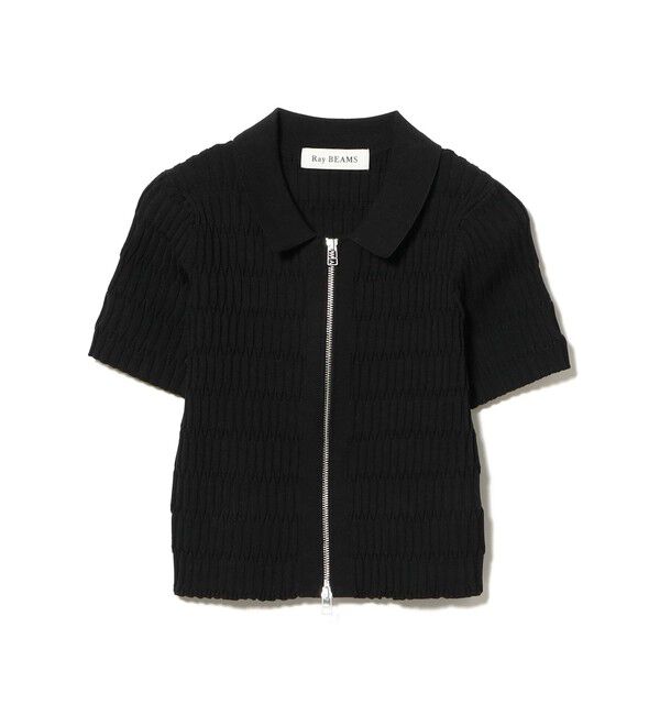 Ray BEAMS 「リブ ジップ ポロ カーディガン」|カーディガン|