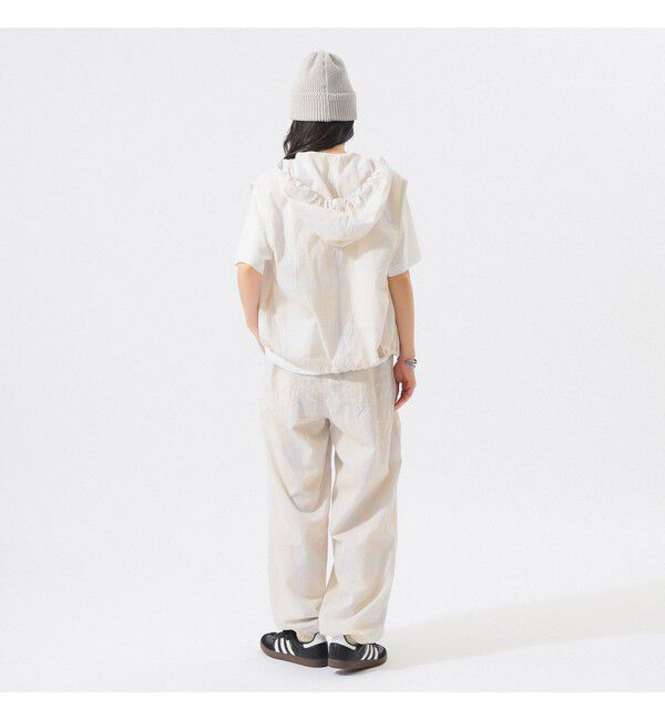 BEAMSBOY「チェック ストライプ フーデッド ノースリーブ」|シャツ・ブラウス|