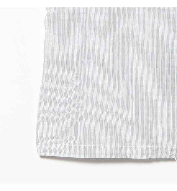 BEAMSBOY「チェック ストライプ フーデッド ノースリーブ」|シャツ・ブラウス|