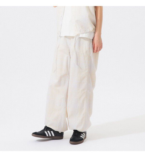 BEAMSBOY「チェック ストライプ ヘムコード パンツ」|チノ|