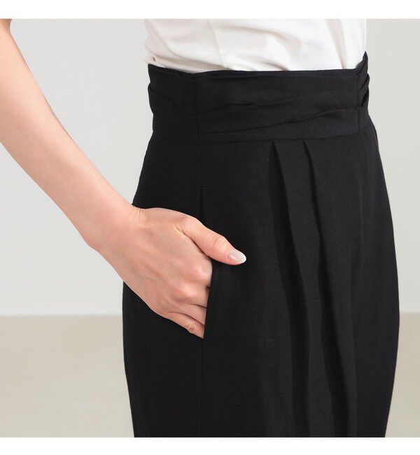 Demi-Luxe BEAMS 「AK+1 / リネン ダブルタック パンツ」|チノ|