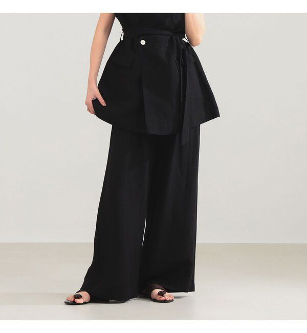 Demi-Luxe BEAMS 「AK+1 / リネン ダブルタック パンツ」|チノ|