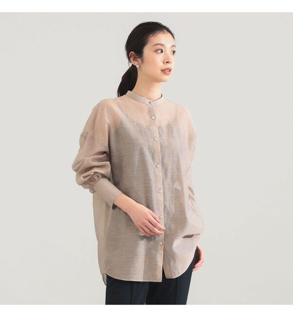 Demi-Luxe BEAMS 「AK+1 / コットンシルク ギンガム シャツ」|シャツ・ブラウス|