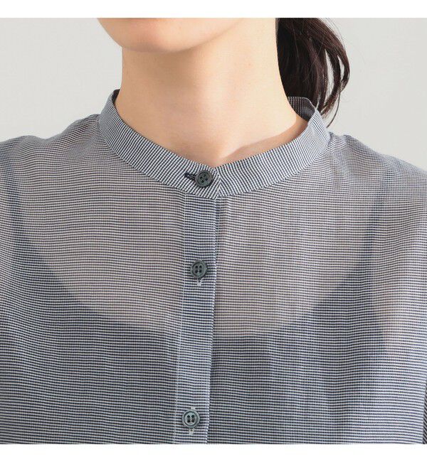 Demi-Luxe BEAMS 「AK+1 / コットンシルク ギンガム シャツ」|シャツ・ブラウス|