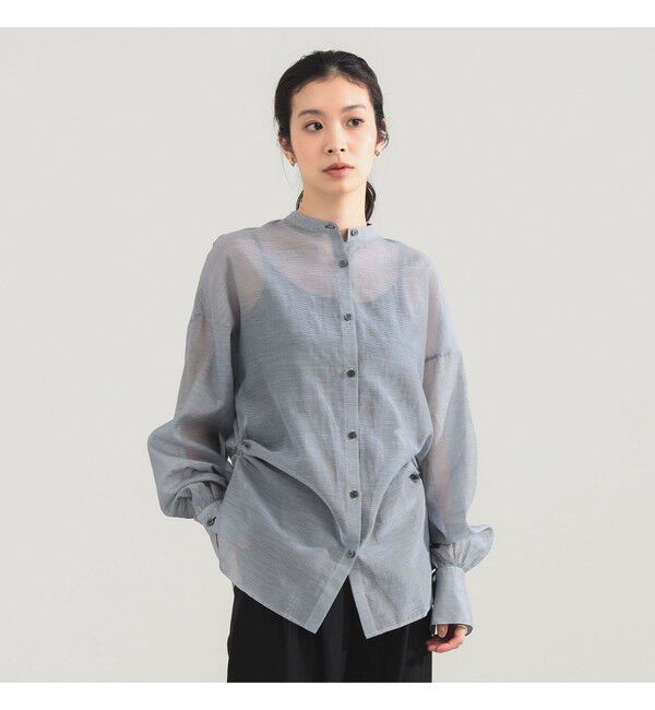 Demi-Luxe BEAMS 「AK+1 / コットンシルク ギンガム シャツ」|シャツ・ブラウス|