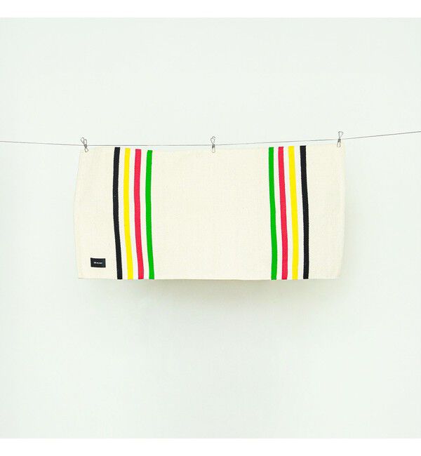 BEAMS「ストライプ ラグ S」|トイレタリー・ランドリーグッズ|WHITE