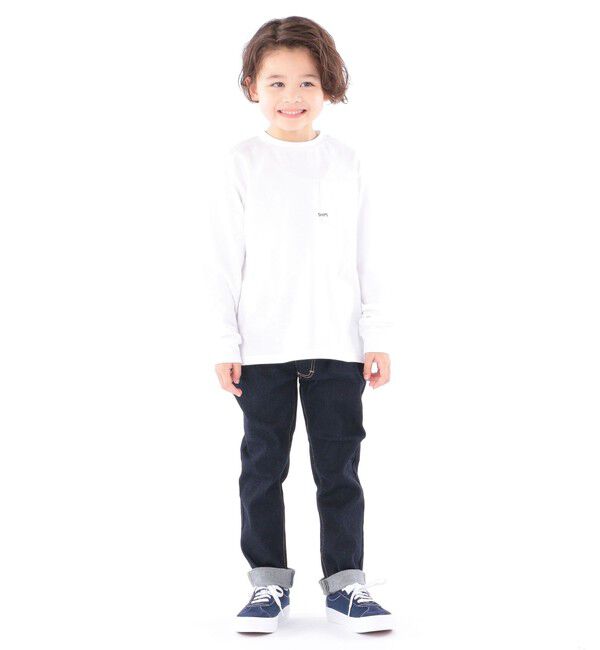 SHIPS KIDS「【WEB限定】SHIPS KIDS:100～160cm / ＜家族おそろい＞SHIPS マイクロロゴ ロングスリーブ TEE」|Tシャツ・カットソー|