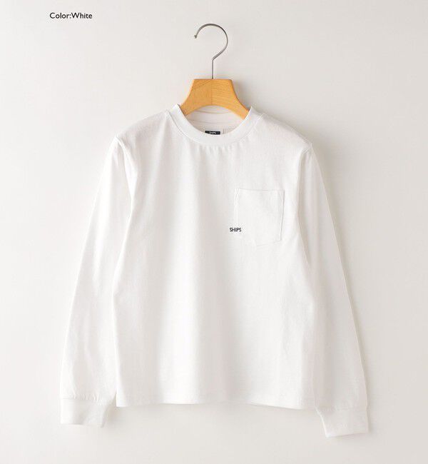 SHIPS KIDS「【WEB限定】SHIPS KIDS:100～160cm / ＜家族おそろい＞SHIPS マイクロロゴ ロングスリーブ TEE」|Tシャツ・カットソー|