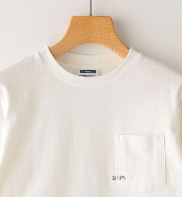 SHIPS KIDS「【WEB限定】SHIPS KIDS:100～160cm / ＜家族おそろい＞SHIPS マイクロロゴ ロングスリーブ TEE」|Tシャツ・カットソー|