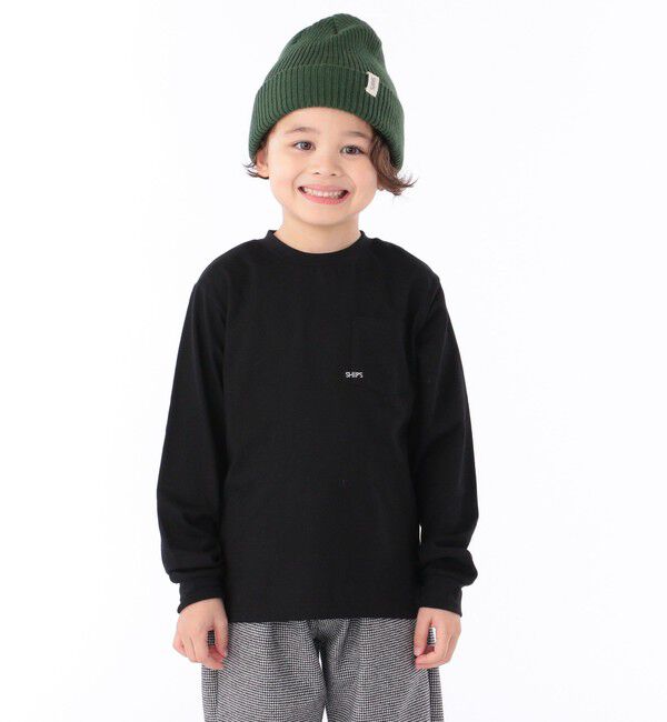 SHIPS KIDS「【WEB限定】SHIPS KIDS:100～160cm / ＜家族おそろい＞SHIPS マイクロロゴ ロングスリーブ TEE」|Tシャツ・カットソー|
