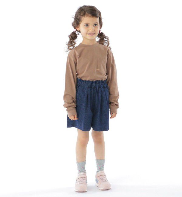 SHIPS KIDS「【WEB限定】SHIPS KIDS:100～160cm / ＜家族おそろい＞SHIPS マイクロロゴ ロングスリーブ TEE」|Tシャツ・カットソー|