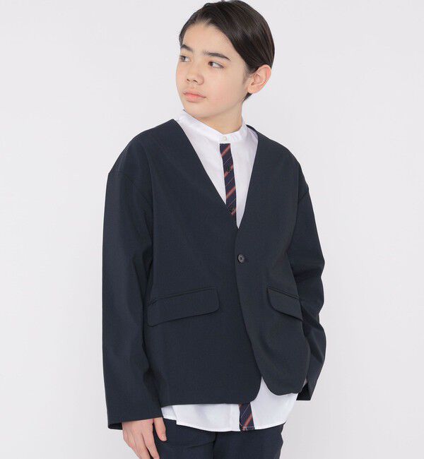 SHIPS KIDS「SHIPS KIDS:145～160cm / オックスフォード バンドカラー シャツ」|シャツ・ブラウス|