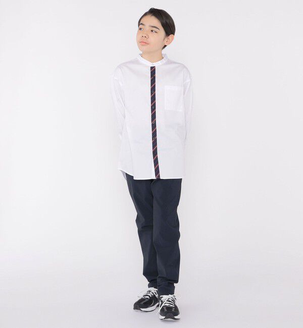 SHIPS KIDS「SHIPS KIDS:145～160cm / オックスフォード バンドカラー シャツ」|シャツ・ブラウス|