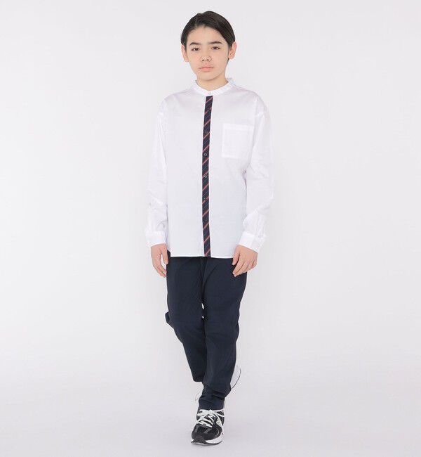 SHIPS KIDS「SHIPS KIDS:145～160cm / オックスフォード バンドカラー シャツ」|シャツ・ブラウス|