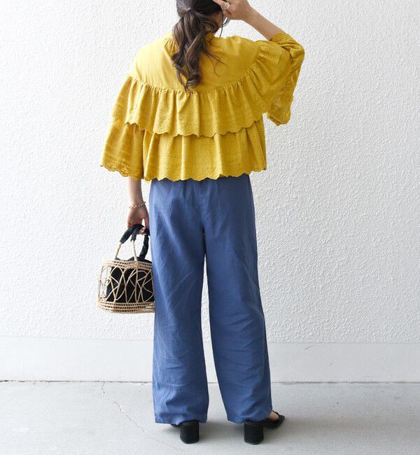 SHIPS any「bon_meur:〈洗濯機可能〉レース ティアード ボリューム ブラウス」|シャツ・ブラウス|