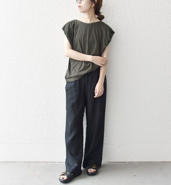 SHIPS any「SHIPS any:〈洗濯機可能〉タックスリーブ デザイン TEE」|Tシャツ・カットソー|