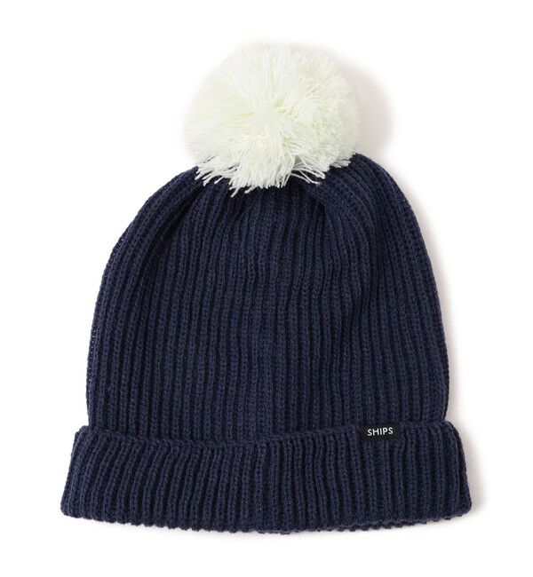 SHIPS KIDS「SHIPS KIDS:ポンポン ニット ワッチ」|ニット帽|