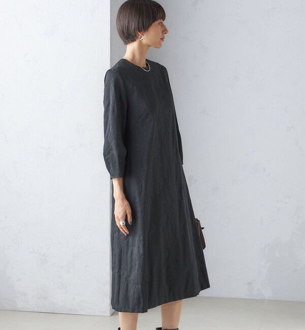 SHIPS for women「〈手洗い可能〉フラワー ジャカード フレア ワンピース」|ワンピース|