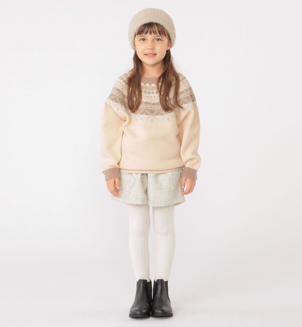 SHIPS KIDS「SHIPS KIDS:100～130cm / ツイード タック キュロット」|キュロット|