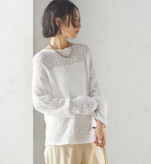 SHIPS for women「〈手洗い可能〉ループヤーン ボートネック プルオーバー」|ニット・セーター|