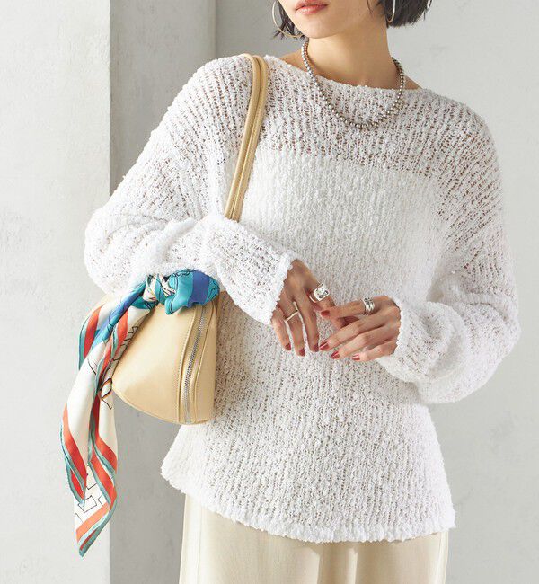 SHIPS for women「〈手洗い可能〉ループヤーン ボートネック プルオーバー」|ニット・セーター|