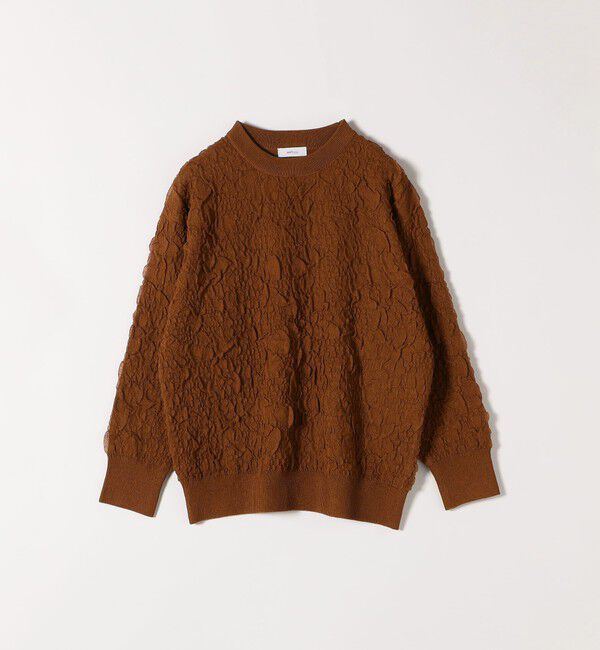 SHIPS any「SHIPS any:〈手洗い可能〉ジャカード バンピー クルーネック プルオーバー」|ニット・セーター|