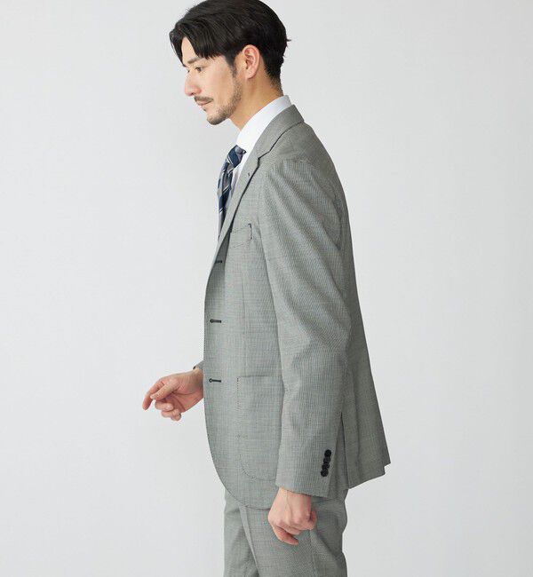 SHIPS「SHIPS:〈セットアップ対応〉ウォッシャブル セットアップ ハウンドトゥース ジャケット」|テーラードジャケット|