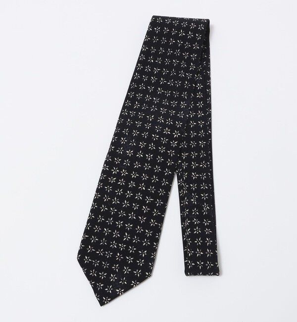 SHIPS「【SHIPS別注】Stefano Cau: プリント バティック フラワー ネクタイ」|ネクタイ・蝶ネクタイ|ブラック