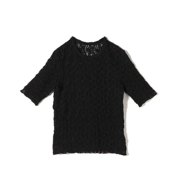 SHIPS for women「〈手洗い可能〉ラッセル レース クルーネック 5分袖 カットソー」|Tシャツ・カットソー|