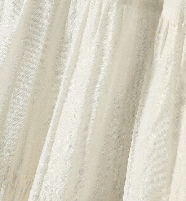 SHIPS any「SHIPS any:〈手洗い可能〉箔 ティアード レースアップ フレンチスリーブ ブラウス」|シャツ・ブラウス|