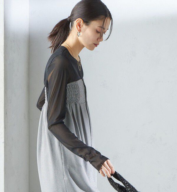 SHIPS for women「【SHIPS別注】APUPIL:〈洗濯機可能〉ギンガム チェック ベアトップ オールインワン」|オールインワン|