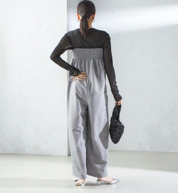 SHIPS for women「【SHIPS別注】APUPIL:〈洗濯機可能〉ギンガム チェック ベアトップ オールインワン」|オールインワン|