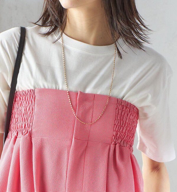 SHIPS for women「【SHIPS別注】APUPIL:〈洗濯機可能〉ギンガム チェック ベアトップ オールインワン」|オールインワン|