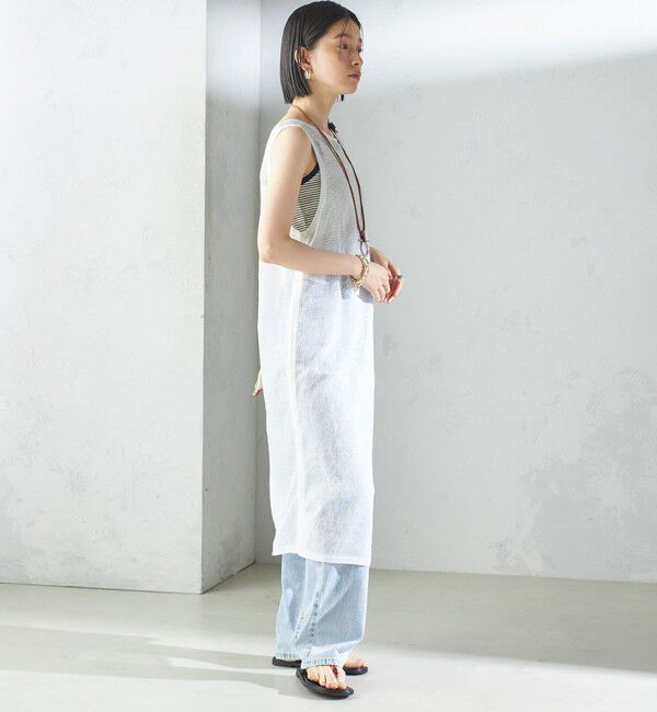 SHIPS for women「〈手洗い可能〉前後 2WAY イタリアン シアー リネン ワンピース」|ワンピース|