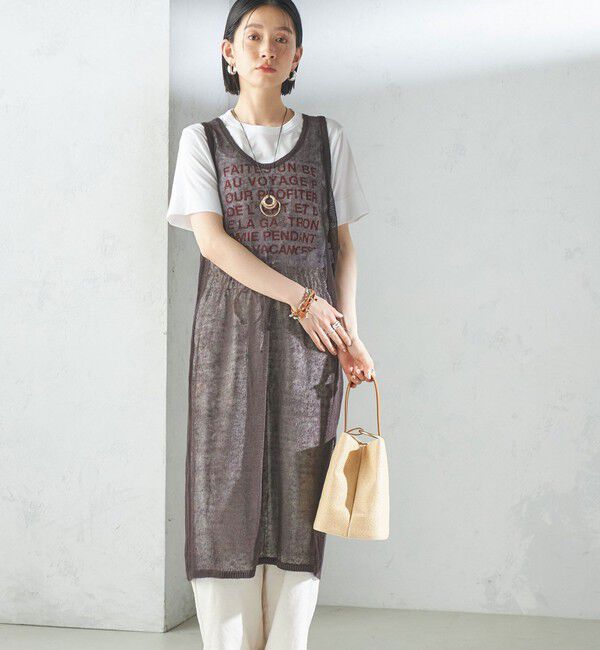 SHIPS for women「〈手洗い可能〉前後 2WAY イタリアン シアー リネン ワンピース」|ワンピース|ブラウン