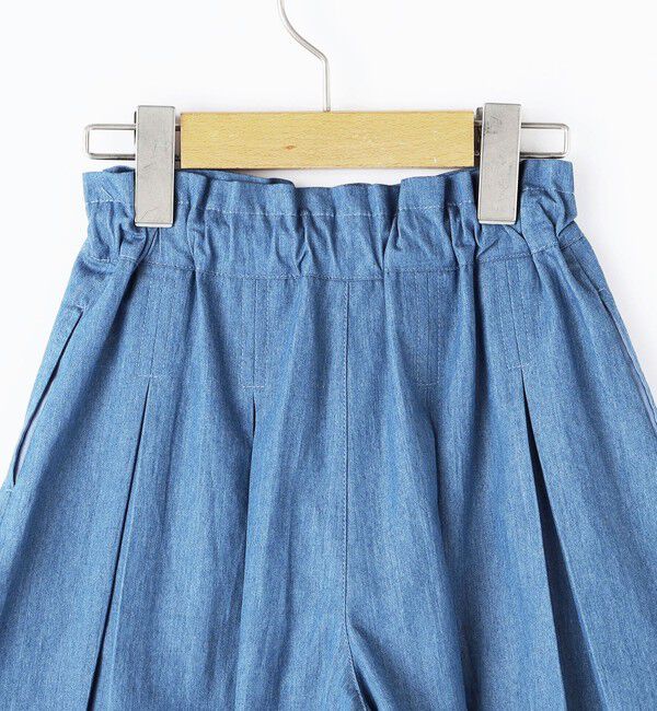 SHIPS KIDS「SHIPS KIDS:100～130cm / デニム プリーツ キュロット」|キュロット|