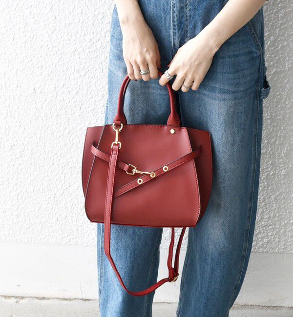 SHIPS any「SHIPS any: ベルト デザイン 2WAY スクエア バッグ」|ハンドバッグ|