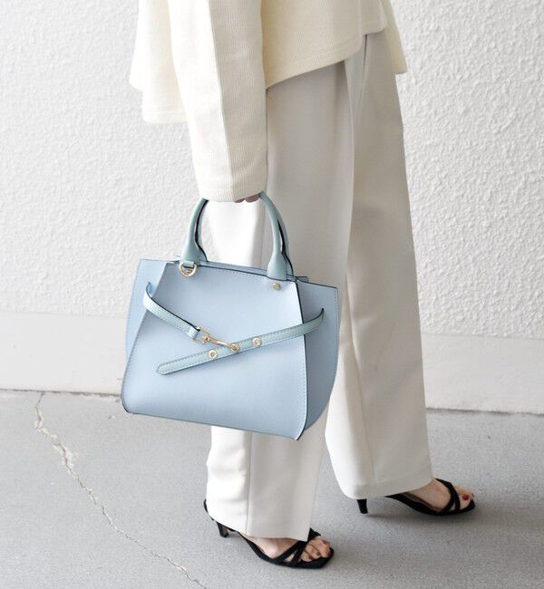 SHIPS any「SHIPS any: ベルト デザイン 2WAY スクエア バッグ」|ハンドバッグ|