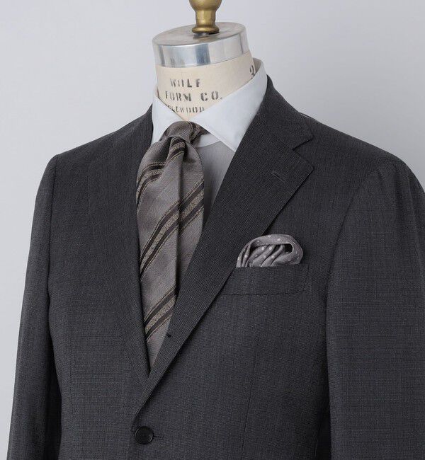 SHIPS「SHIPS: ヴィンテージ アーカイブ シルク ヘリン メランジ ストライプ ネクタイ」|ネクタイ・蝶ネクタイ|