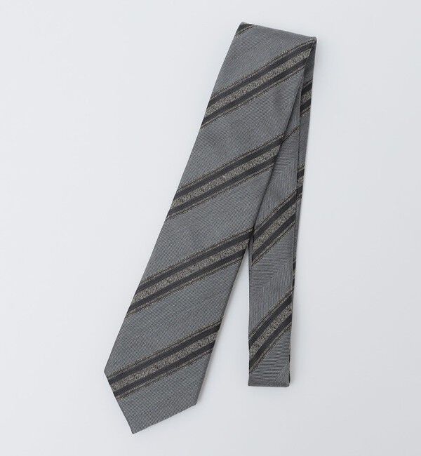 SHIPS「SHIPS: ヴィンテージ アーカイブ シルク ヘリン メランジ ストライプ ネクタイ」|ネクタイ・蝶ネクタイ|