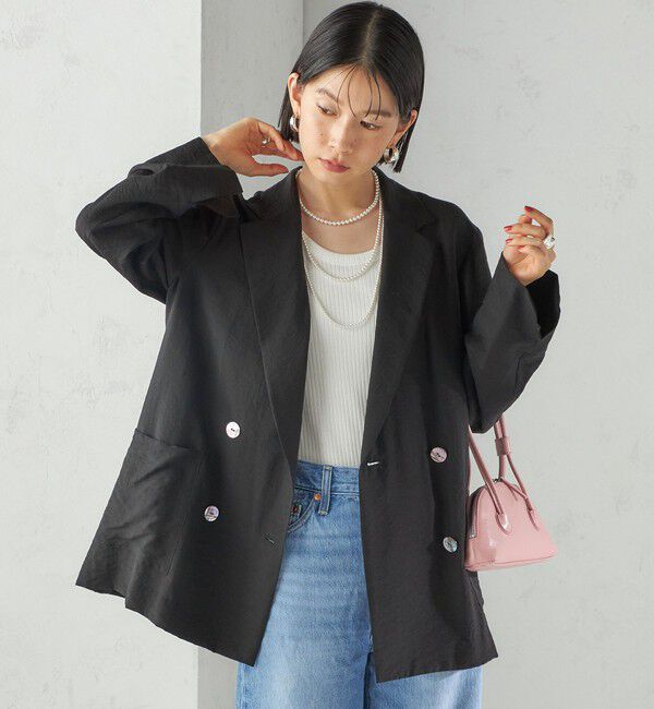 SHIPS for women「〈手洗い可能〉シアー シルク混 ジャケット」|テーラードジャケット|