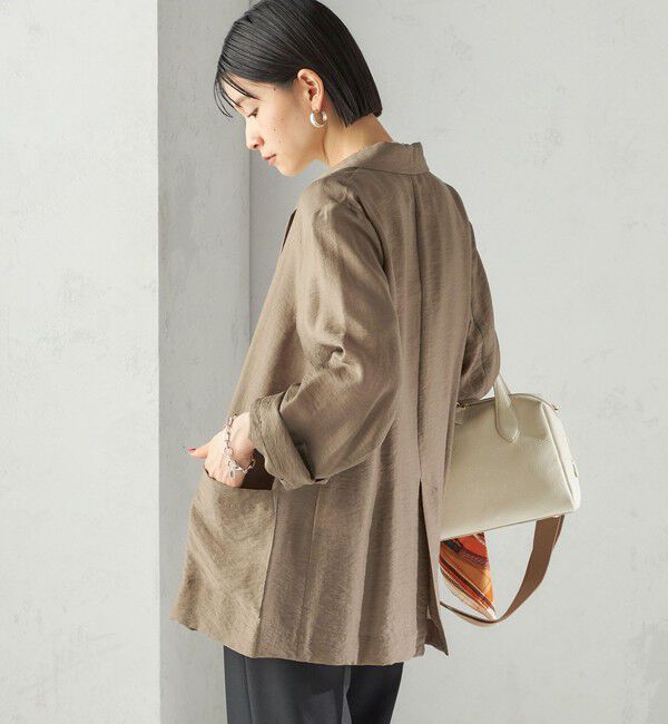 SHIPS for women「〈手洗い可能〉シアー シルク混 ジャケット」|テーラードジャケット|